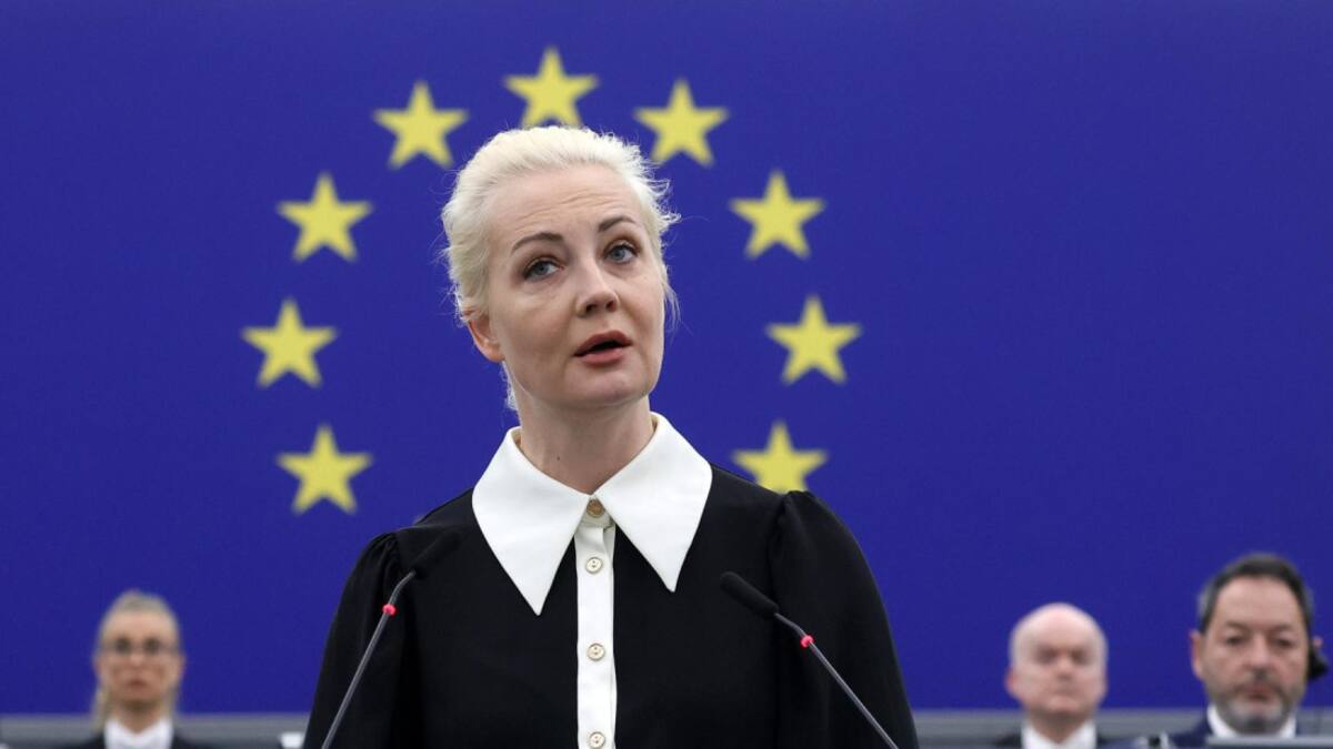 Navalnáya en el Parlamento Europeo. Foto: EFE.