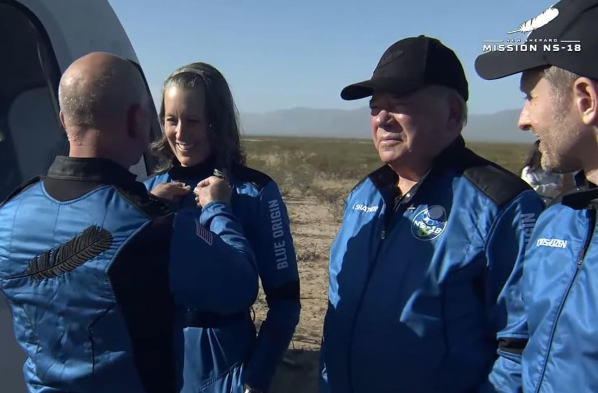 Nave de Blue Origin, New Sheperd, William Shatner, Capitán Kirk