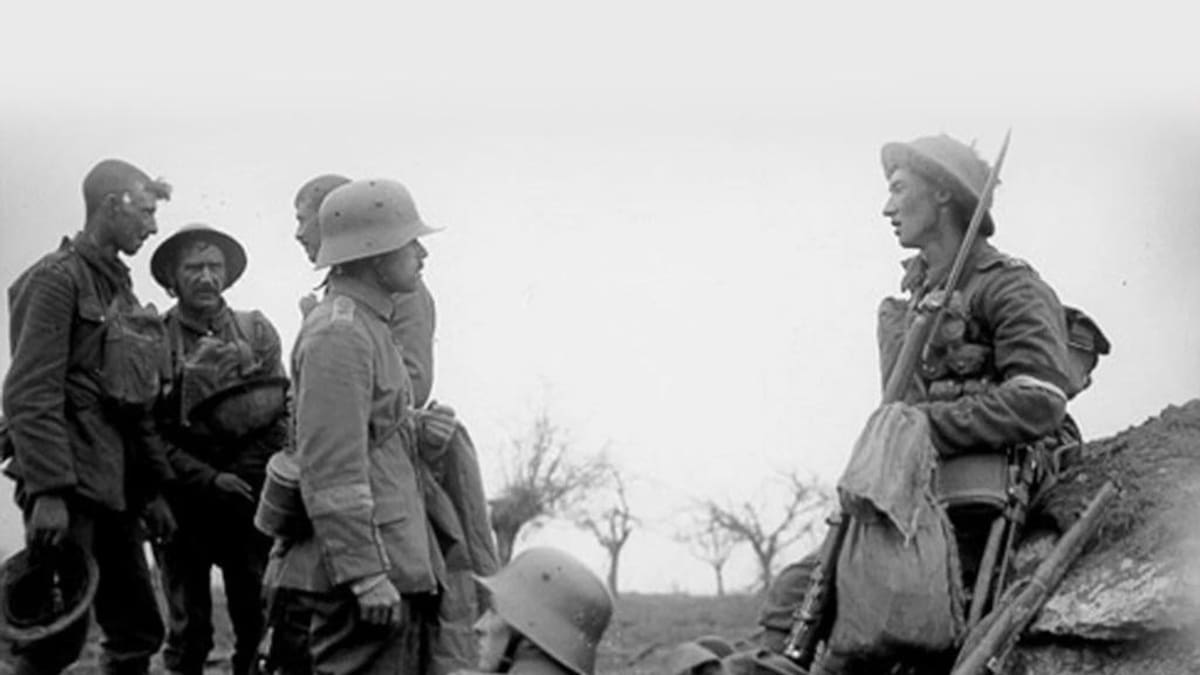 Paz en medio de la Primera Guerra Mundial. Foto: Bundesarchiv.