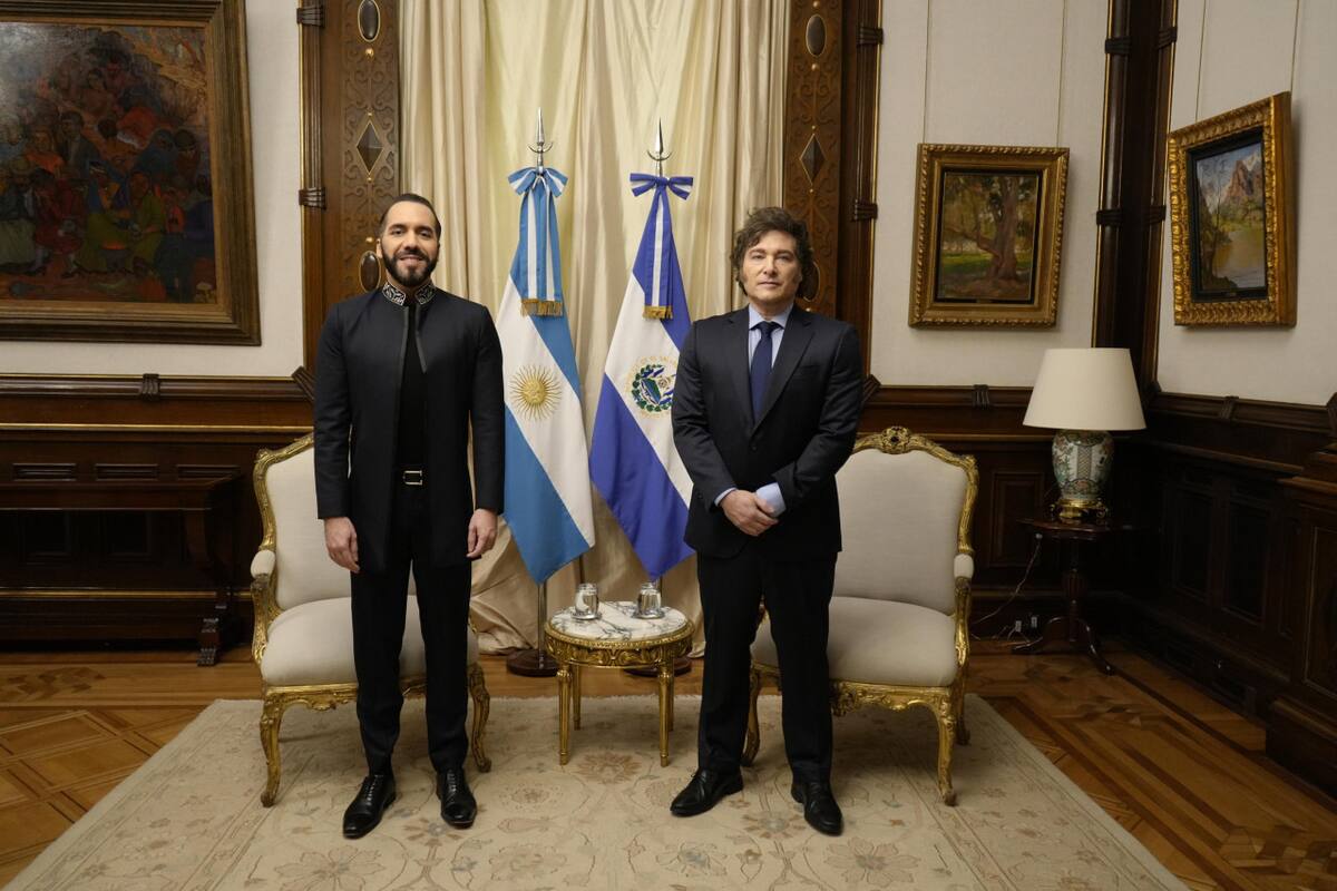 Nayib Bukele y Javier Milei. Foto: presidencia