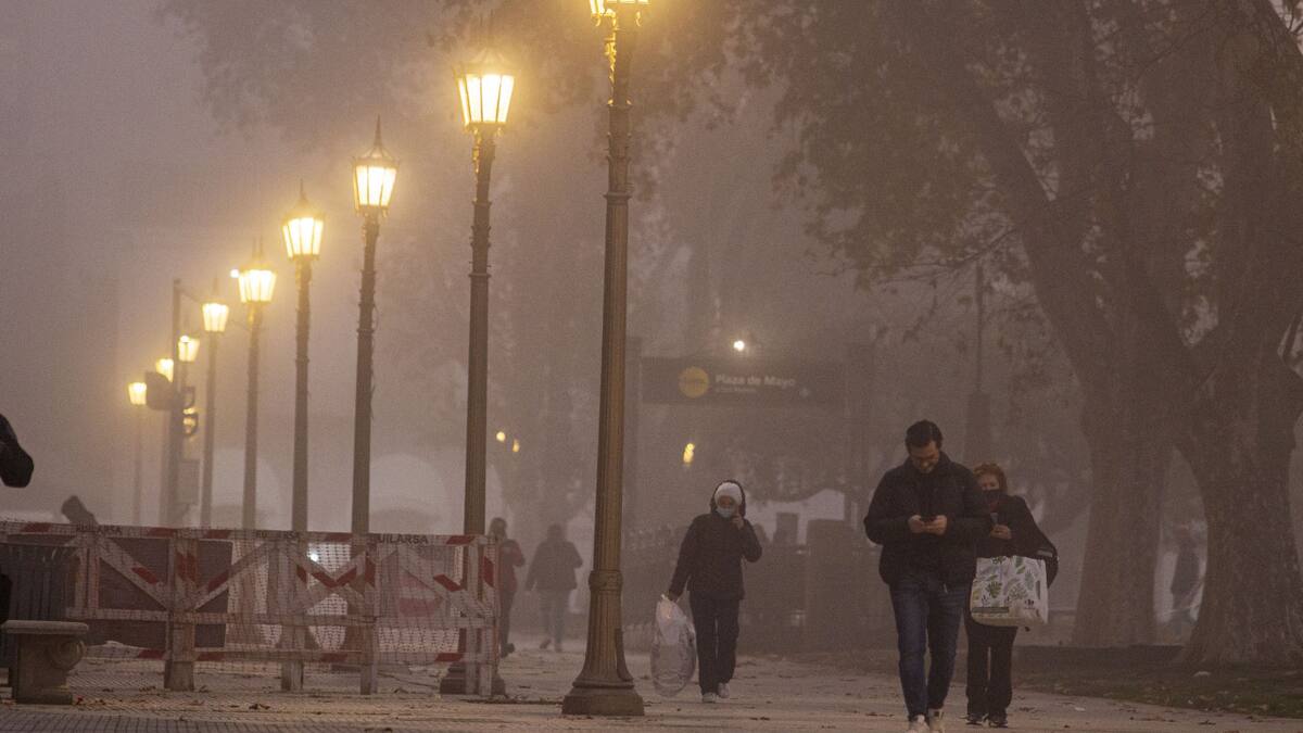 Neblina en Buenos Aires. Foto: NA.