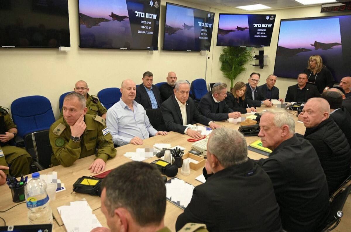 Netanyahu con el Gabinete de Guerra. Foto: Reuters