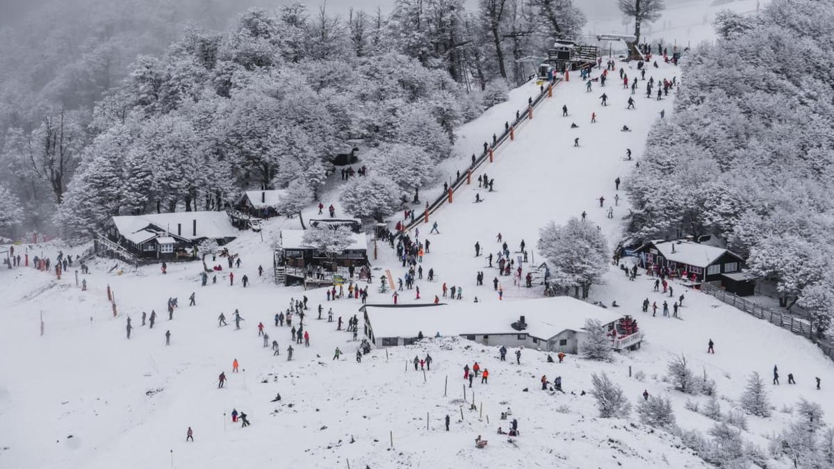 Nevadas en el Cerro Bayo de Villa La Angostura