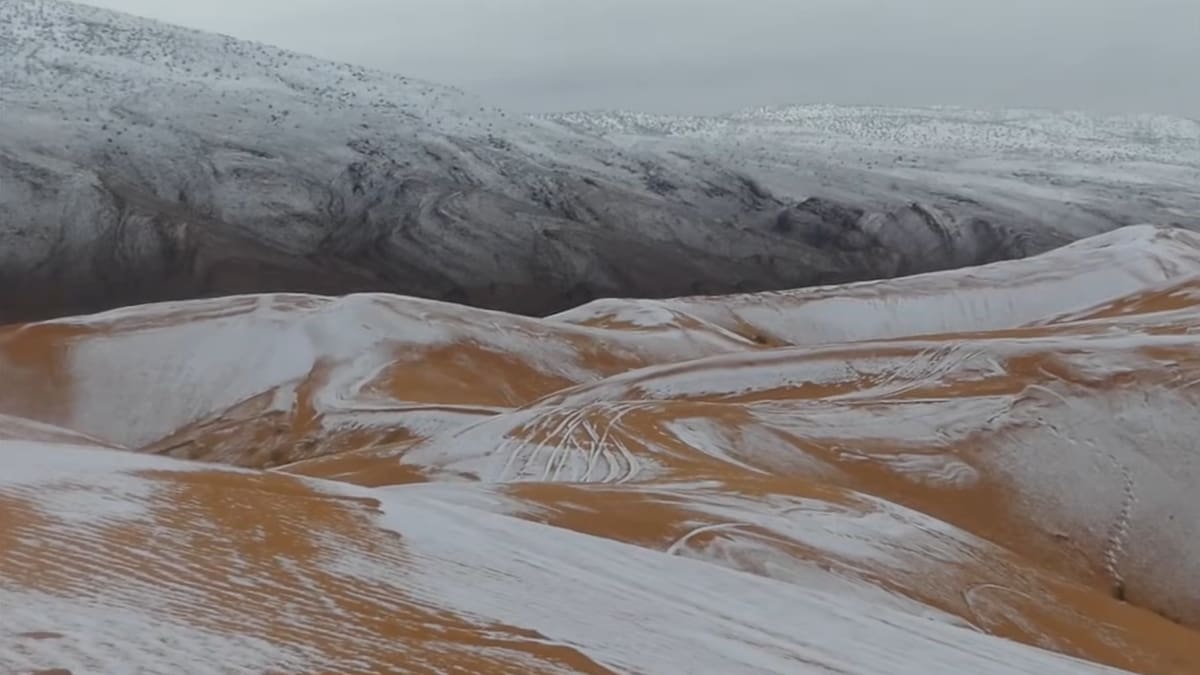 Nevó en el desierto de Sahara: el impactante fenómeno climático que sorprende al mundo entero