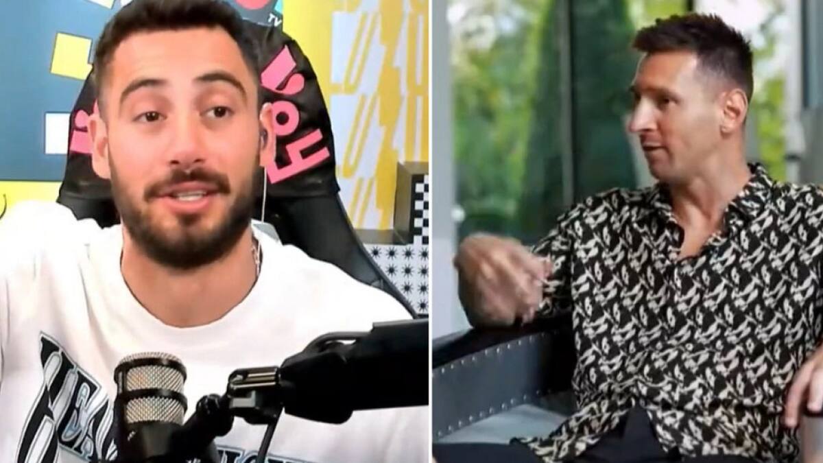 Nico Occhiato y Lionel Messi. Fotos: captura.