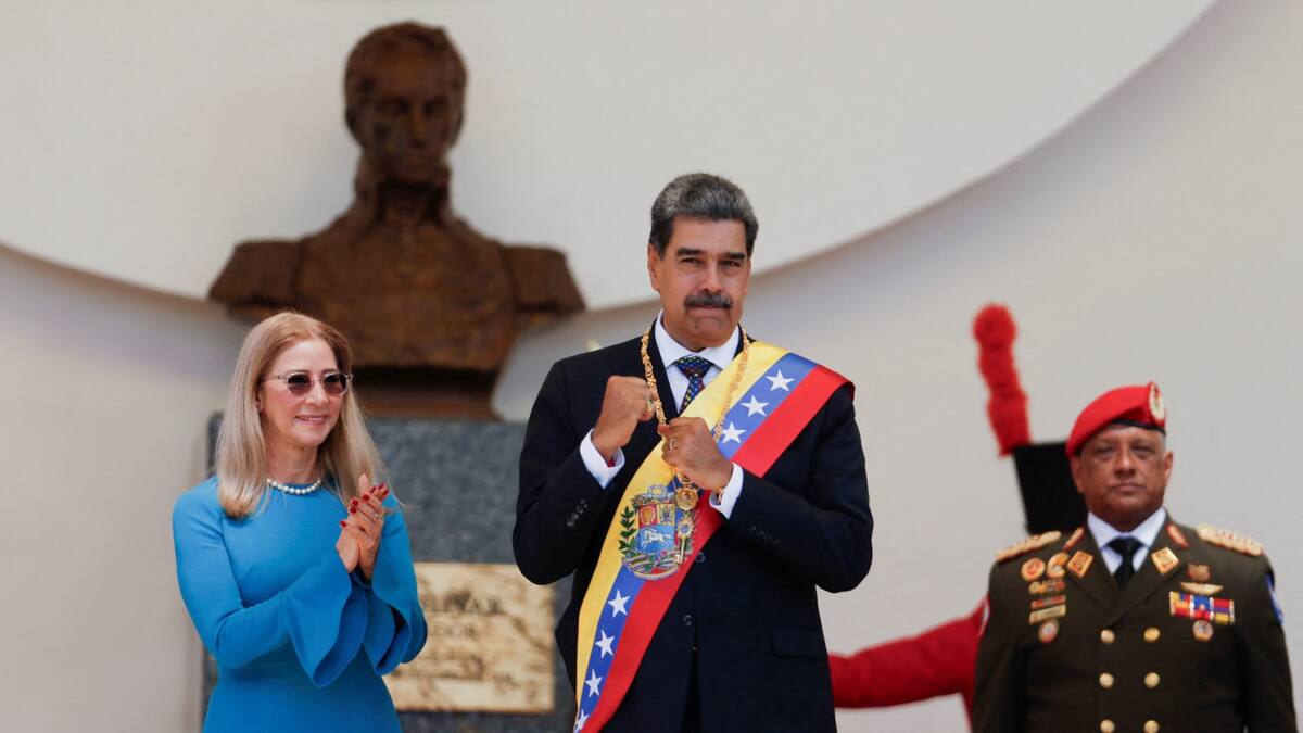 Nicolás Maduro en el acto de asunción como presidente de Venezuela. Foto: Reuters