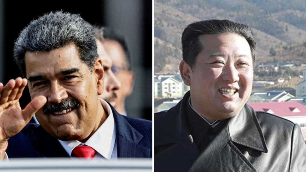 Nicolás Maduro, presidente de Venezuela y Kim Jong-Un, presidente de Corea del Norte. Foto: archivo.