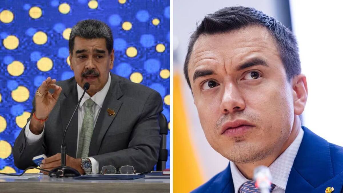 Nicolás Maduro y Daniel Noboa. Foto: EFE