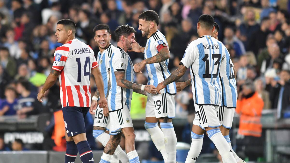 Nicolás Otamendi; Argentina vs Paraguay. Foto: Télam.