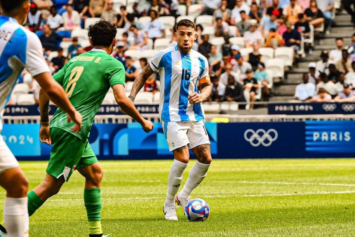 Nicolás Otamendi en los Juegos Olímpicos. Foto: Instagram @nicolasotamendi30