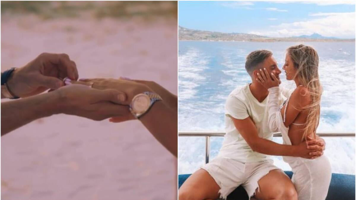 Nicolás Tagliafico y Caro Calvagni. Fotos: Instagram/carocalvagni.