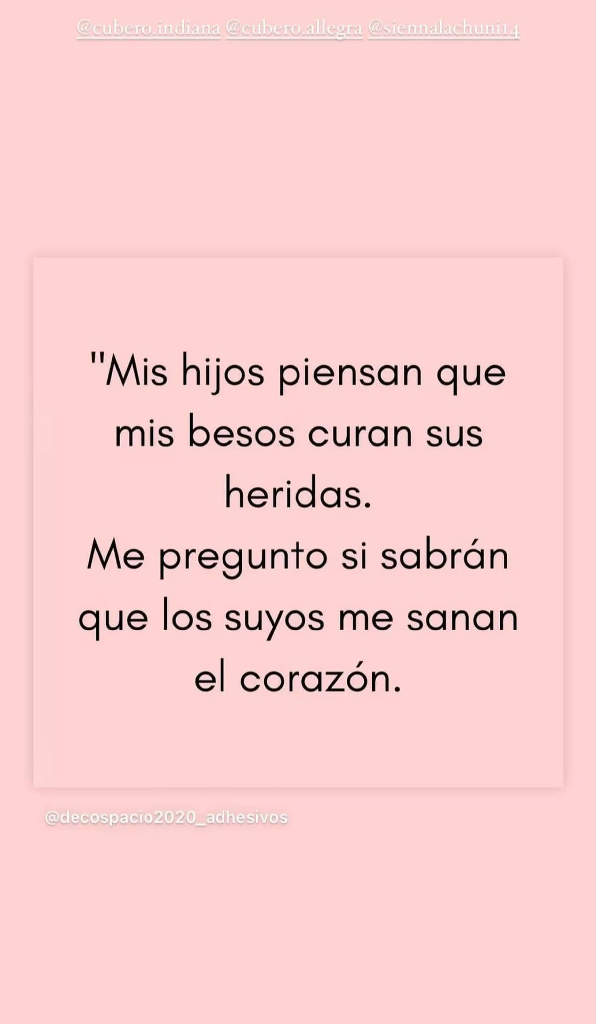 Nicole Neumann le dedicó una historia a sus hijas. Foto: Instagram.