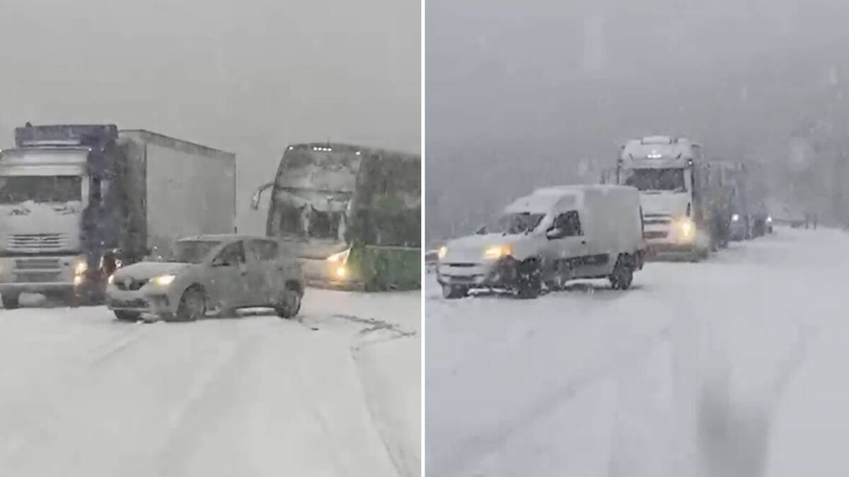 Nieve en la Ruta 40. Fotos: captura de video