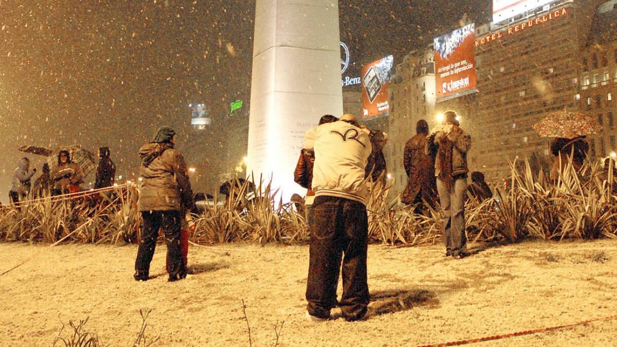 Nieve; Nevada; Buenos Aires. Foto: NA.