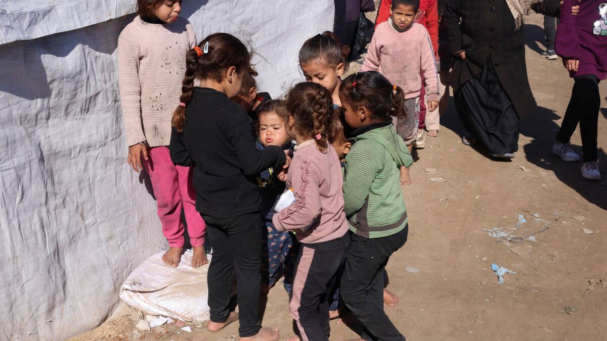 Niños en el conflicto en la Franja de Gaza. Foto: REUTERS.