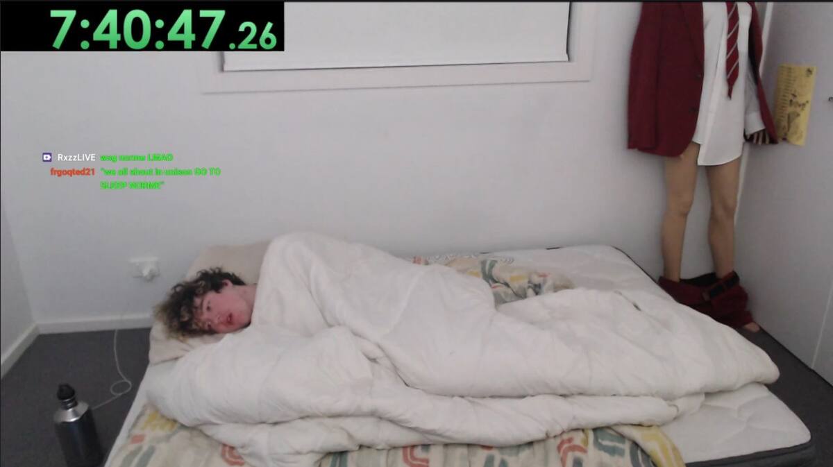 Norme, la persona que más estuvo despierta. Foto: redes sociales.