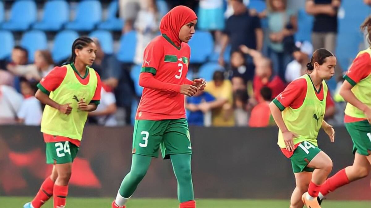 Nouhaila Benzina, primera jugadora en utilizar el hiyab en un Mundial. Foto: Instagram.