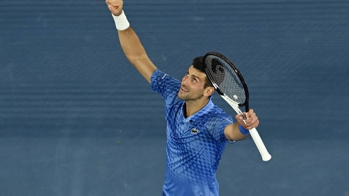 Novak Djokovic en el Abierto de Australia. Foto: REUTERS.