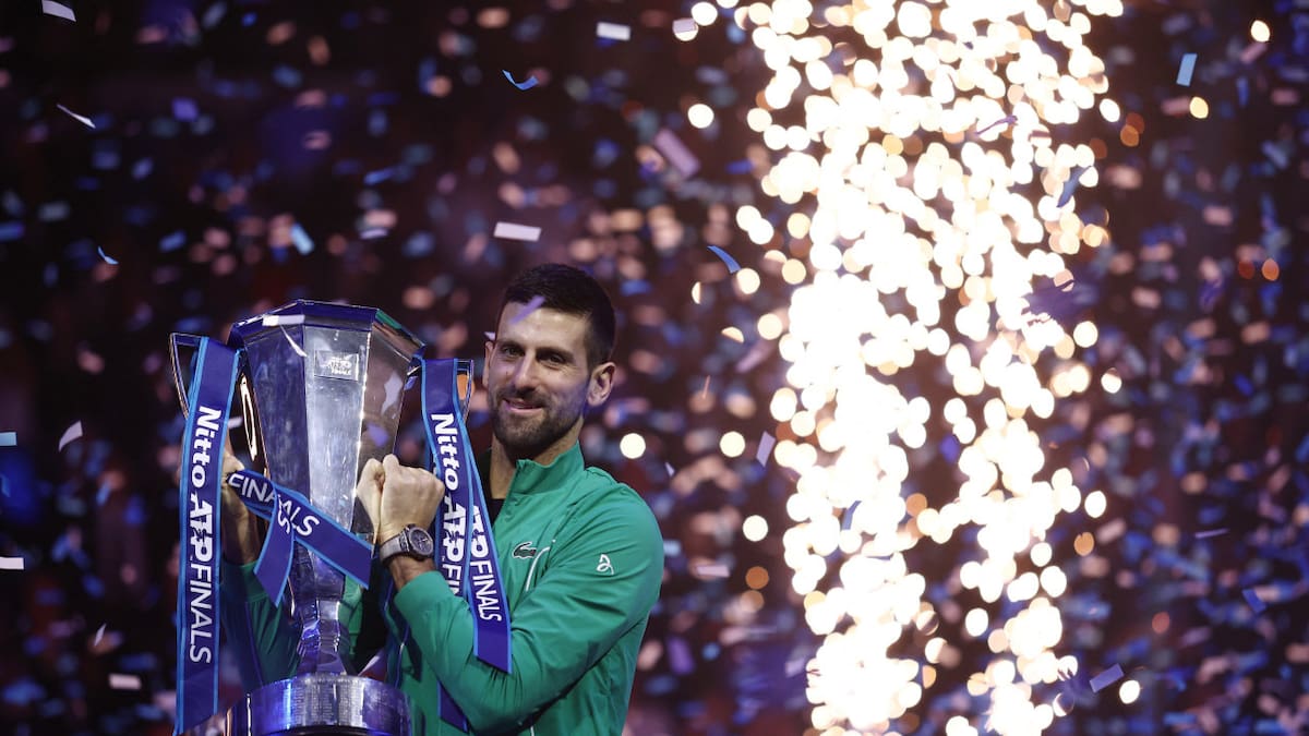 Novak Djokovic en el ATP Finals. Foto: REUTERS.