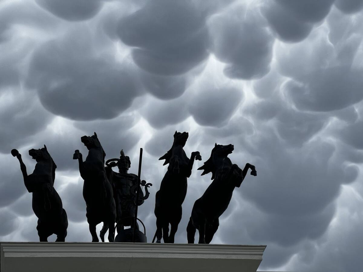 Nubes Mammatus en Turquía. Foto: Twitter. @iandixon66