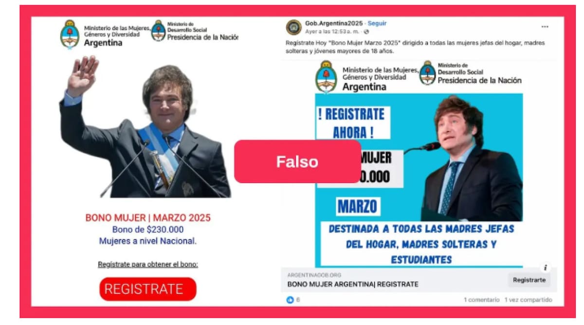 Nueva modalidad de estafa. Fuente: Chequeado.