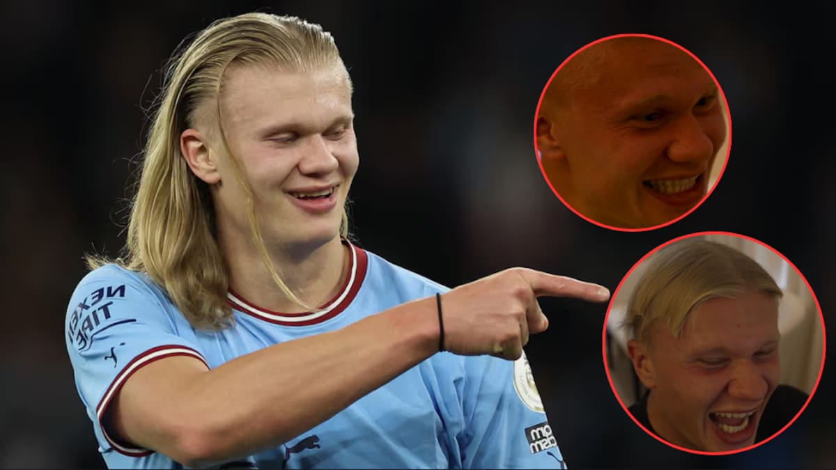 ¿-1000 de aura? Erling Haaland se despidió de su icónica melena, estrenó un nuevo corte de pelo y quedó irreconocible