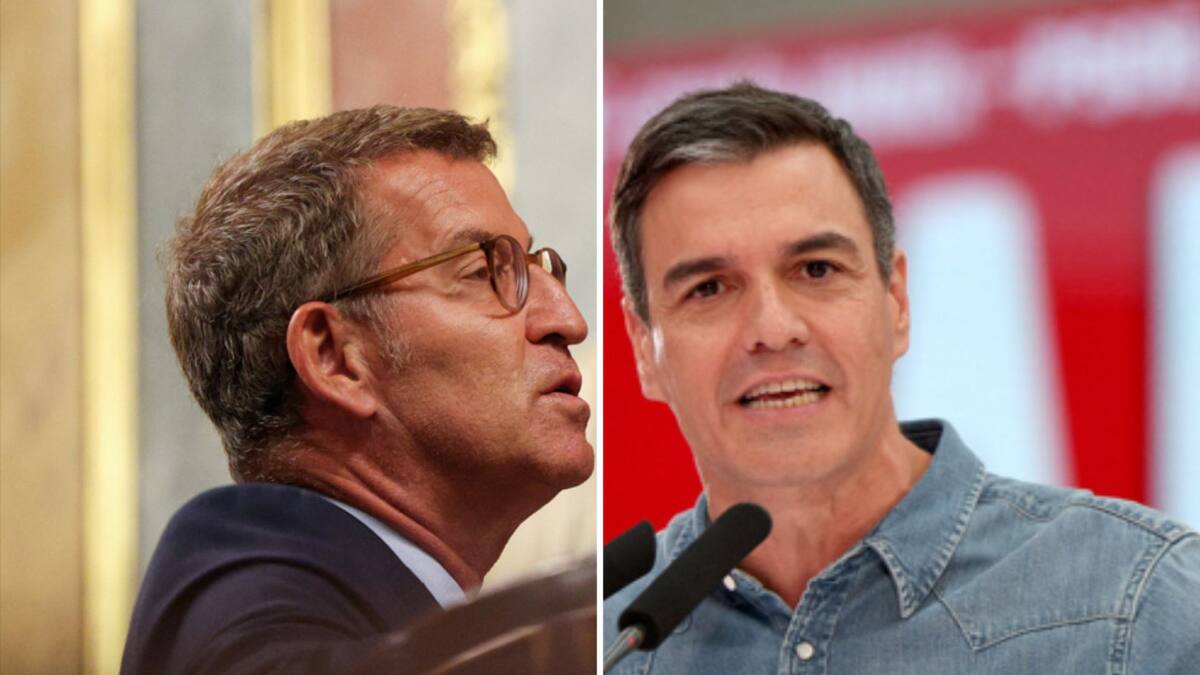 Núñez Feijóo y Pedro Sánchez. Foto: Reuters.