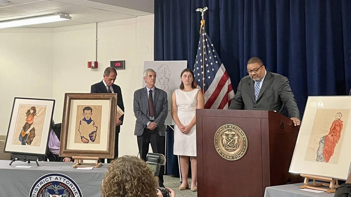 Obras de arte de Egon Schiele robadas por los nazis que fueron devueltas a una familia judía. Foto: EFE.