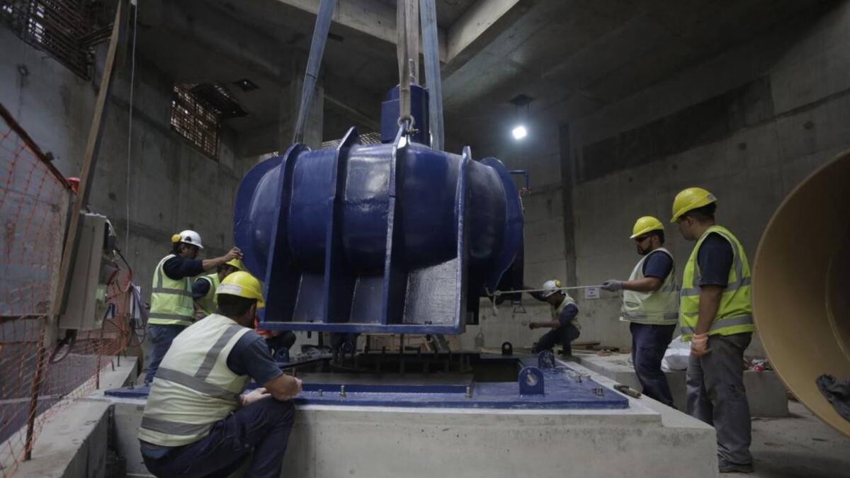 Obras de AySa para el Sistema Riachuelo. Foto: Prensa.
