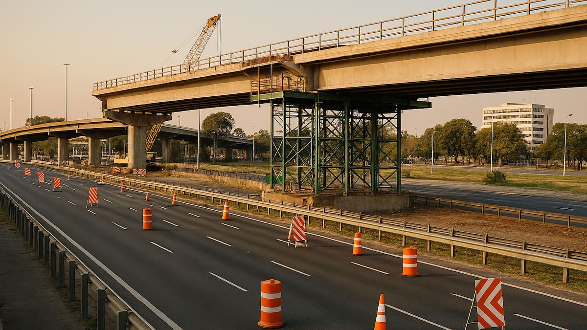 Cortes totales en autopistas y puentes de la CABA: qué zonas estarán cerradas, cuándo y cuáles son los desvíos clave