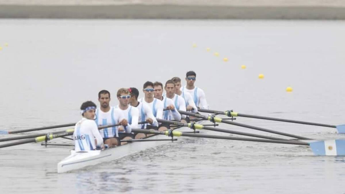 Ocho remos con timonel, medalla de oro, Juegos Panamericanos