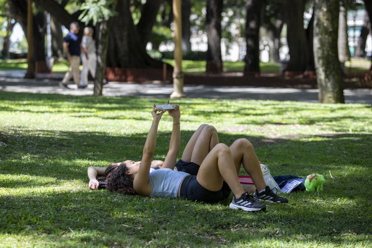 Ola de calor en Buenos Aires. Foto: NA / Damián Dopacio.