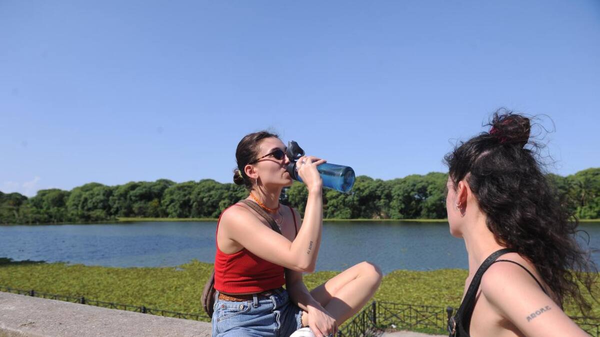 Ola de calor en Buenos Aires. Foto: Télam