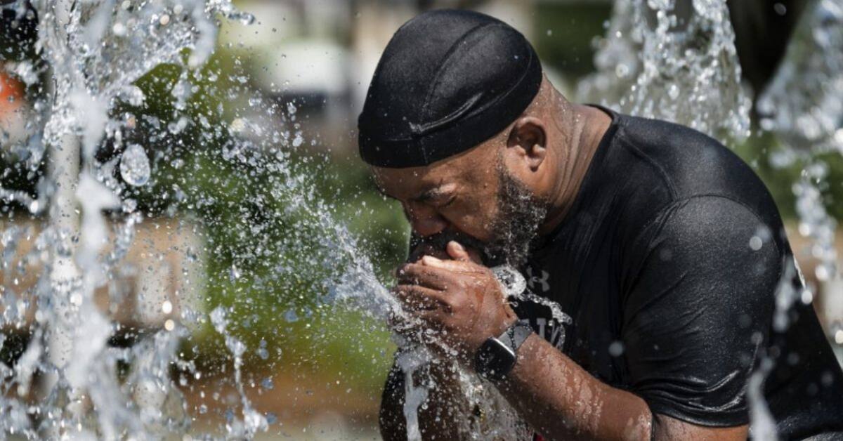 Ola de calor en Estados Unidos. Foto: Twitter/ @DiarioNacional9