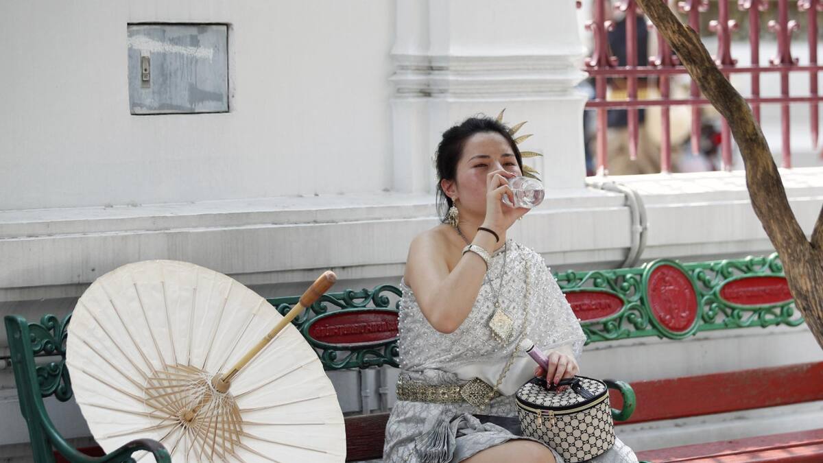 Ola de calor en Tailandia. Foto: EFE.