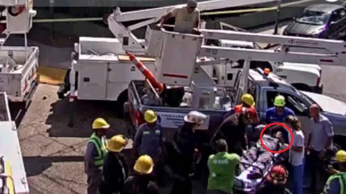 Operario de luz herido por el "loco de la grúa" en Vicente López