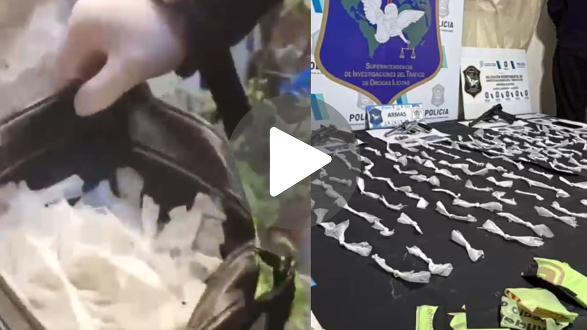 Megaoperativo antidrogas en Lanús: tres detenidos, cocaína fraccionada y armas secuestradas