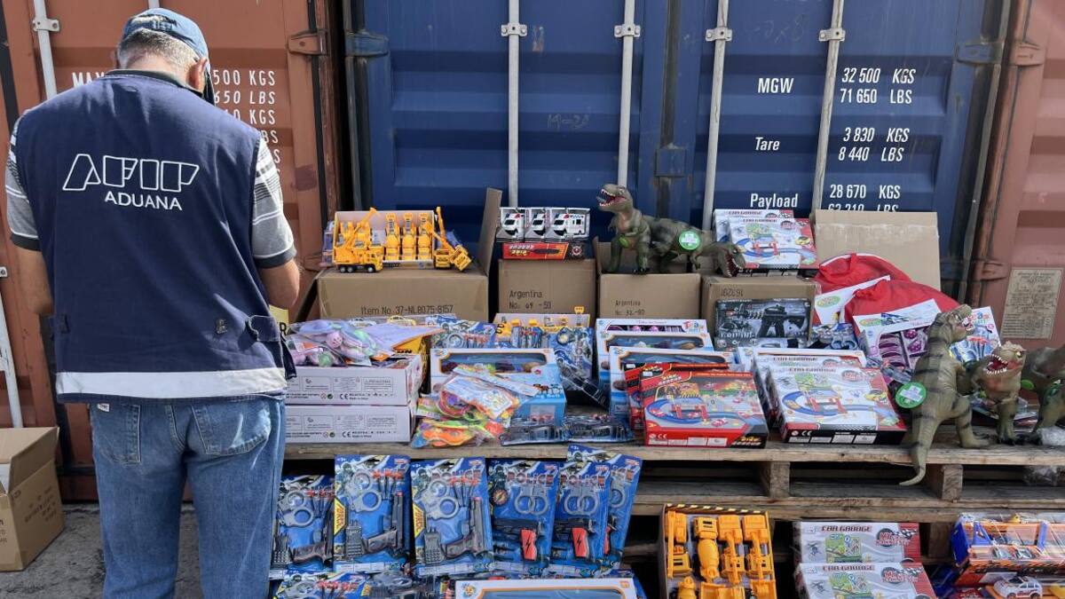 Operativo de Aduana por contrabando de juguetes. Foto: Prensa.