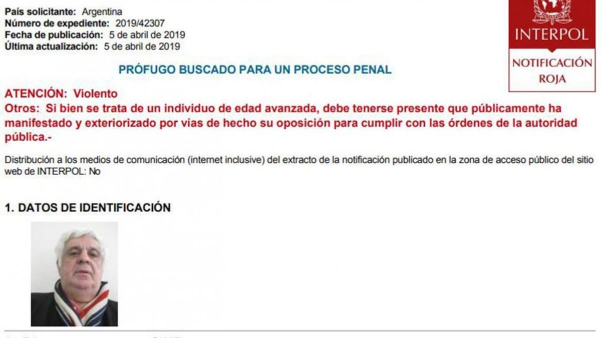 Orden de Interpol para Alberto Samid