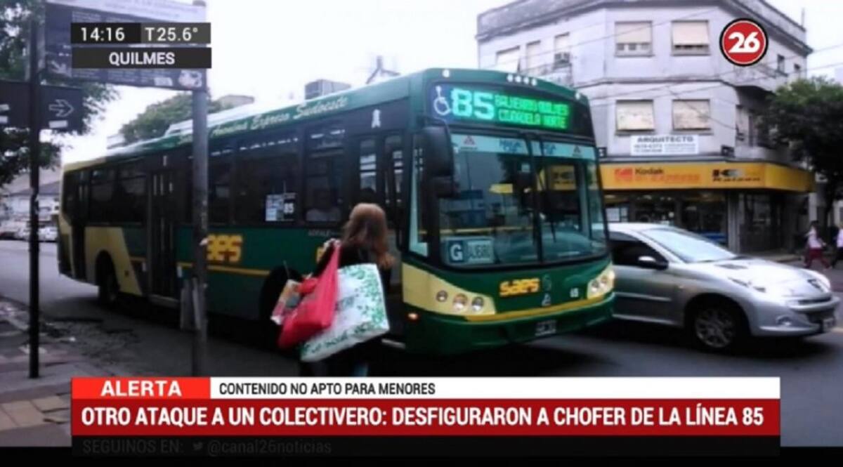 Otro ataque a colectivero - le desfiguraron la cara a chofer de línea 85