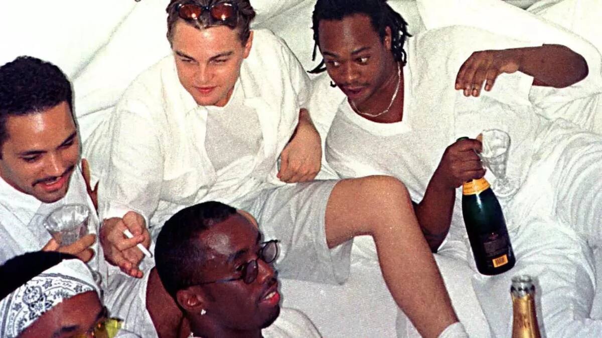 P. Diddy y Leonardo Di Caprio en una de sus fiestas. Foto: NA.