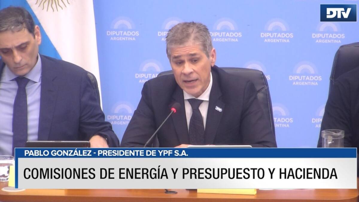 Pablo González, presidente de YPF. Foto: DTV.