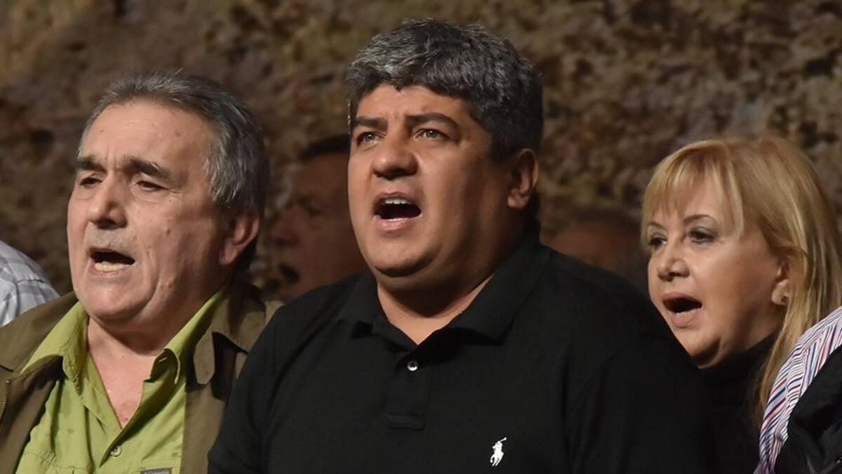 Pablo Moyano en acto de la CGT (DYN)