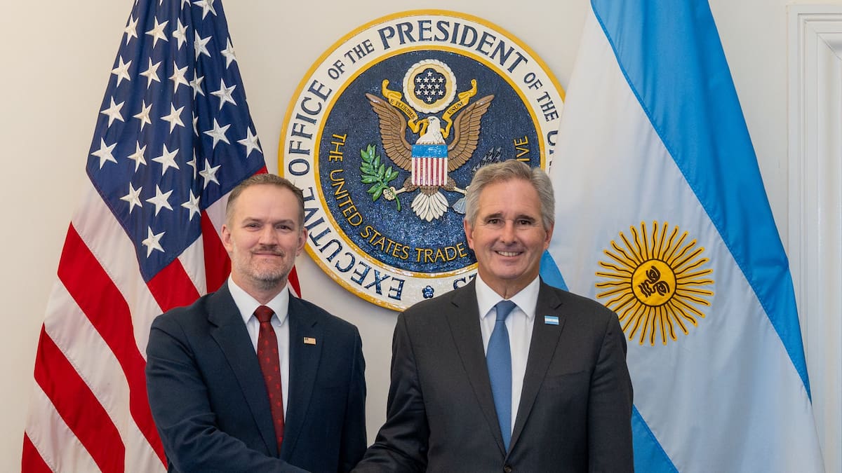 Pablo Quirno y Jamieson Greer, representante comercial de Estados Unidos