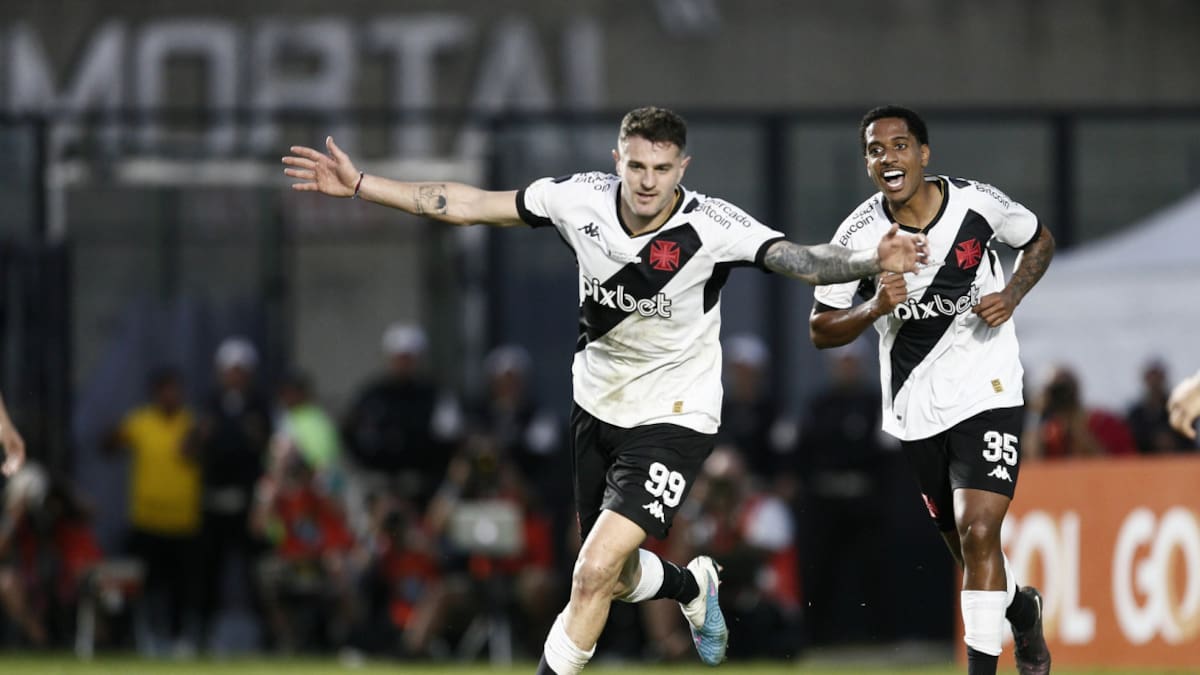 Pablo Vegetti debutó con un gol y un triunfo en Vasco da Gama. Foto: Twitter @VascodaGama.