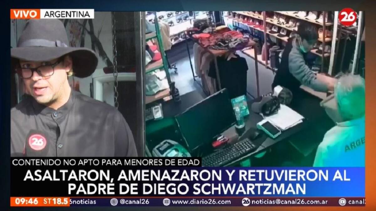 Padre de Diego Schwartzman, violento asalto en su local deportivo de Palermo, CANAL 26