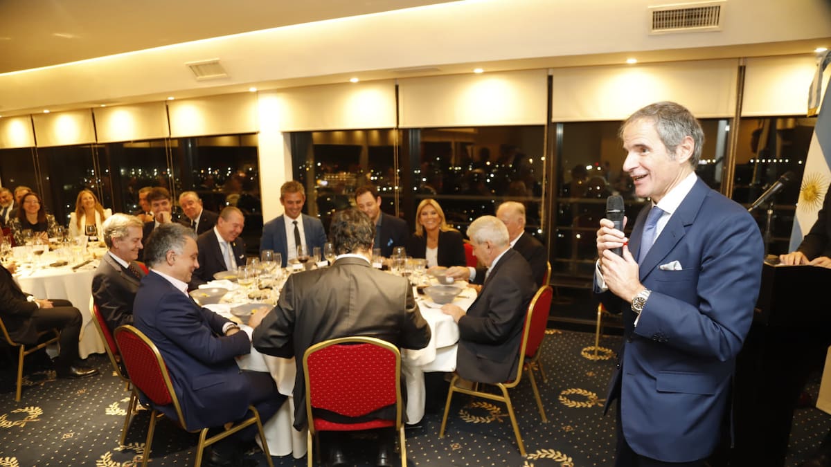 Palabras de Rafael Grossi durante la cena en su honor