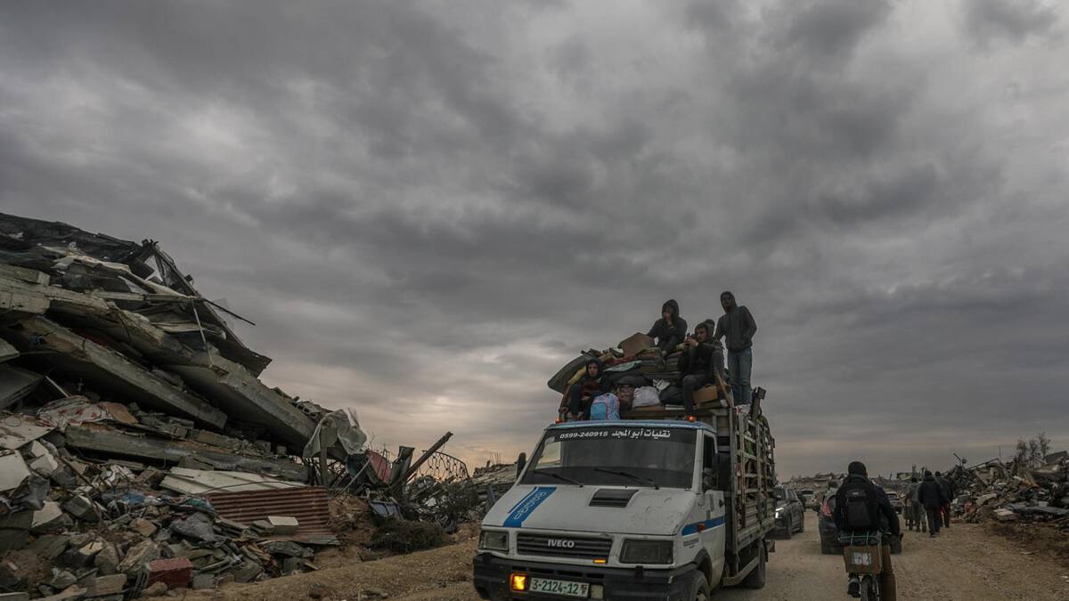Palestinos en la Franja de Gaza. Foto: EFE (Mohamed Saber)