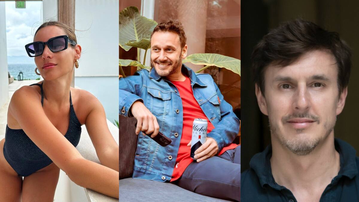 Pampita, Benjamín Vicuña y Roberto García Moritán. Fotos: Instagram - Wikipedia.