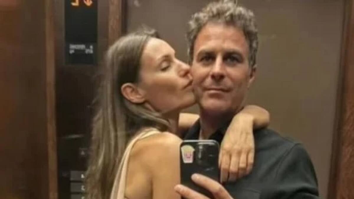 Pampita junto a Martín Pepa. Foto: NA.